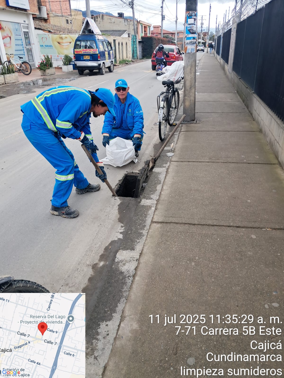 Mantenimiento realizado por la Dirección de Alcantarillado